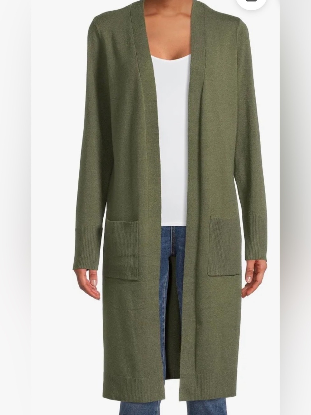 Time And Tru Open Front Duster Cardigan Green XXXL EUC
